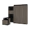 Bestar Orion Queen Murphy Bed and Shelving Unit with Fold-Out Desk (95W), Bark Gray & Graphite 116875-000047 - alternate 1